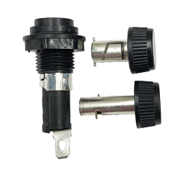 HTB panel mount fuse holders for 5x20mm and 1/4" x 1-1/4" fuses
